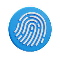 icono-huella-digital-3d-renderringg-concepto-seguridad-internet icono-huella-digital-3d-renderringg-concepto-seguridad-internet